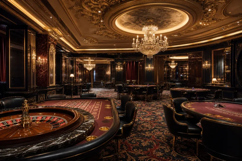 Rulett és baccarat terem